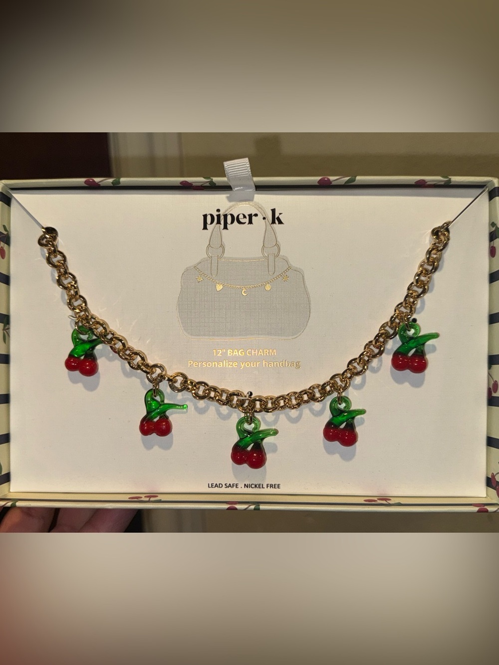 🍒Cherry Bundle! Aldo Cherry Crossbody Bag, Piper K Charm, & Very Cherry Gift Set - Picture 12 of 14